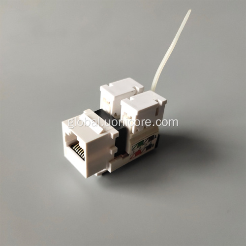 cat6 keystone coupler cat6 rj45 keystone jack 90 degree Supplier